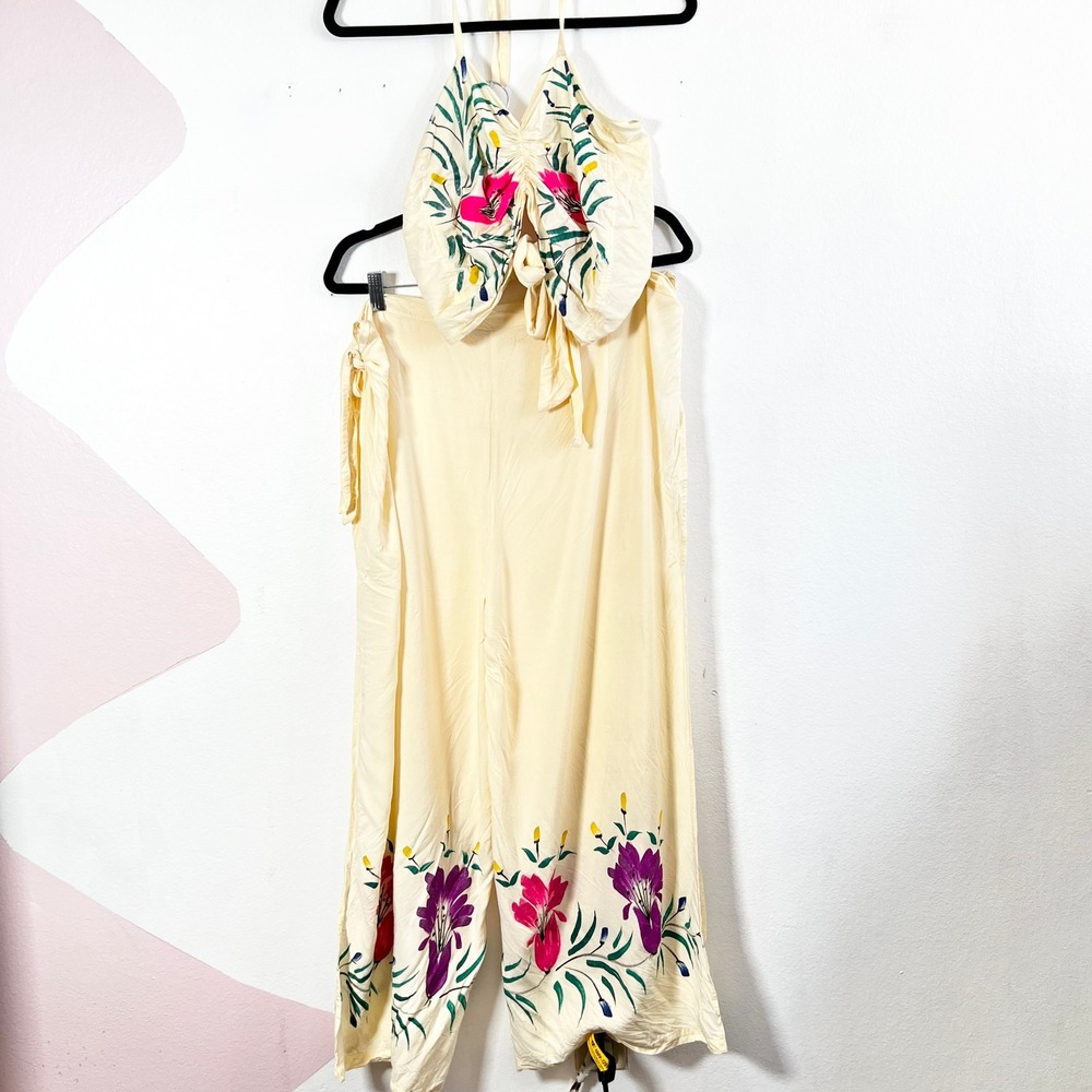Floral Two Piece Set Sz One‎ Size Festival Vacation Beach Summer Hippie